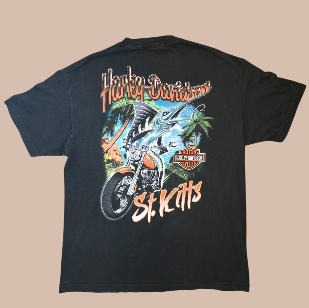 Vintage Harley-Davidson St. Kitts Graphic T-Shirt